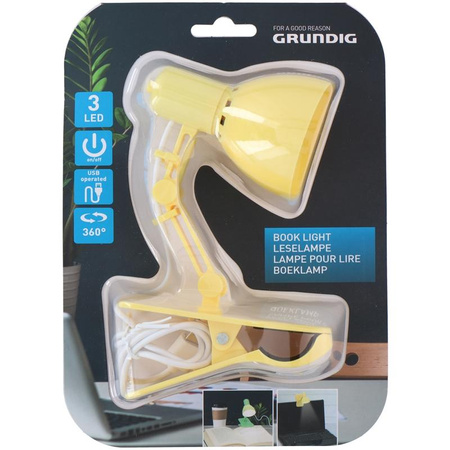 Grundig - LED-Lese-/Schreibtischlampe USB (gelb)