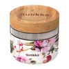 Quokka Deli Food Jar - Récipient alimentaire en verre / lunchbox 820 ml (Fleurs foncées)