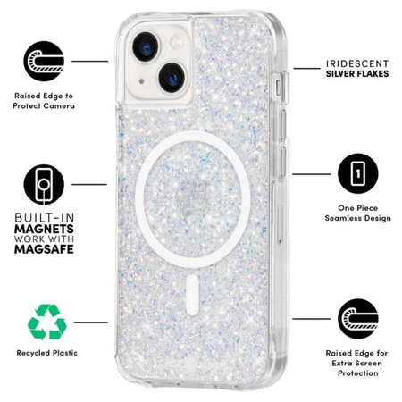 Pouzdro Case-Mate Twinkle MagSafe - iPhone 13 (Hvězdný prach)