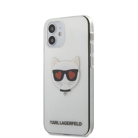 Karl Lagerfeld Choupette Head Heart - Coque iPhone 12 Mini (Transparente)
