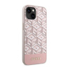 Guess GCube Stripes MagSafe - Coque pour iPhone 14 Plus (Rose)