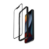 Crong antibakteriális 3D páncélüveg - 9H edzett üveg teljes képernyőre iPhone 16e / iPhone 14 / iPhone 13 / iPhone 13 Pro + beszerelési kerethez