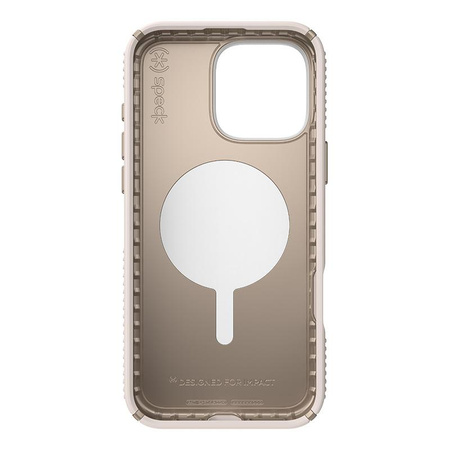 Speck Presidio2 Grip ClickLock e MagSafe - Custodia per iPhone 16 Pro Max (Osso sbiancato / Oro antico / Marrone nocciola)