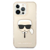 Karl Lagerfeld Karl's Head Glitter - iPhone 13 Pro Case (Gold)