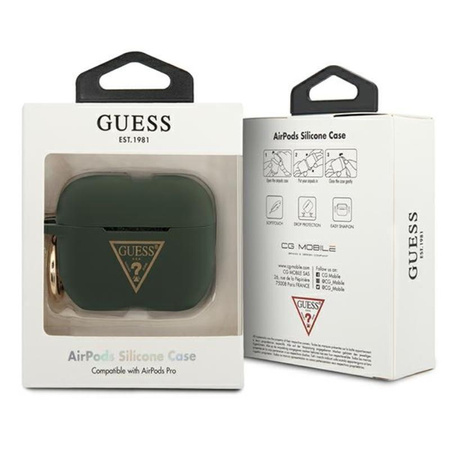 Guess Silicone Triangle Logo - Etui Airpods Pro (khaki)