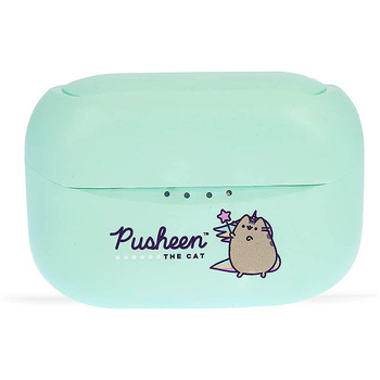 Pusheen - TWS casque Bluetooth sans fil avec étui de chargement (vert)