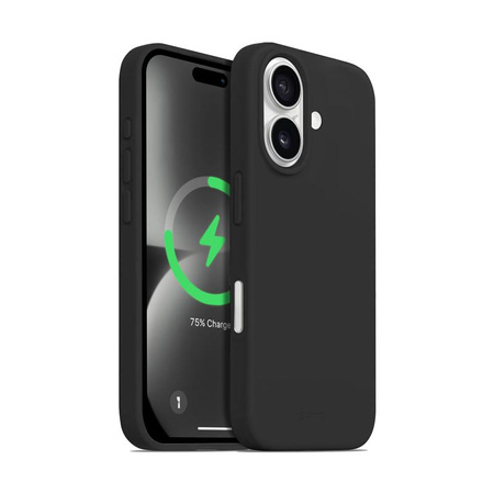 Crong Color Cover Magnetic - Custodia MagSafe per iPhone 16 Plus (Nero)