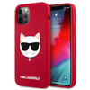 Karl Lagerfeld Choupette Head Silicone - Coque iPhone 12 / iPhone 12 Pro (rouge)