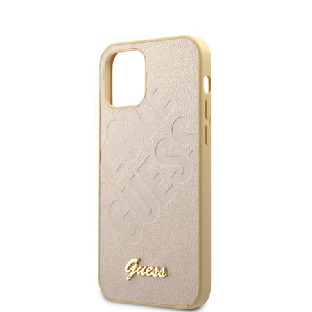 Guess Iridescent Love - pouzdro pro iPhone 12 mini (zlaté)