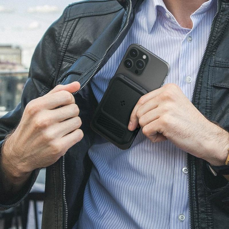 Spigen Lock Fit MagSafe - Magnetic Wallet (Black)