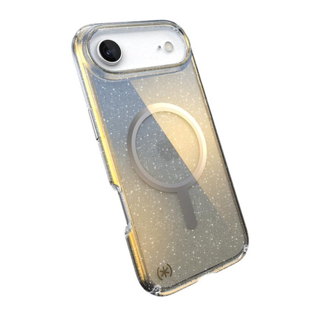 Speck Presidio Lux MagSafe - Case iPhone Air (Hyper Mirror Glitter / Silver Metallic)