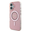 Guess IML Rhinestones MagSafe - Coque iPhone 16 (rose)