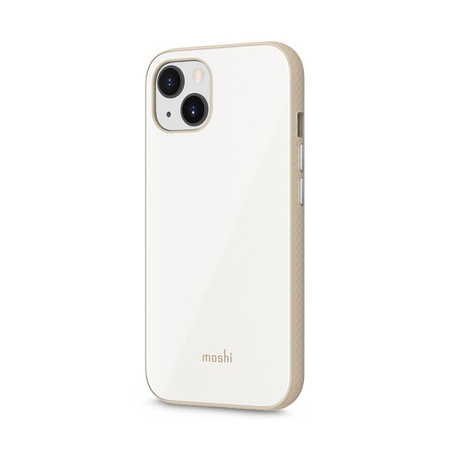 Moshi iGlaze Slim Hardshell Case - iPhone 13 Case (SnapTo system) (Pearl White)